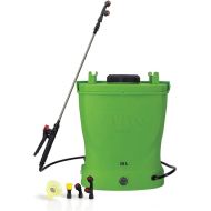 VITO VIPU16BB1 Battery Pressure Sprayer 16 L - Includes Battery and Charger - Back Sprayer with Lithium Battery - for Spraying Work in Home, Garden, Industry, Forestry - with 120 cm Hose and 100 cm