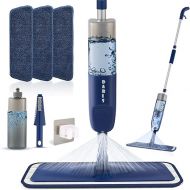 Floor Mop with Spray Function, 360 Degree Rotating Spray Mop with 3 Washable Microfibre Pads, 500 ml Water Tank, 1 x Mop Holder, Mop for Quick Cleaning Hardwood, Marble, Laminate, Tiles