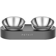 Petkit Cybertail Raised Cat Bowl Stainless Steel Tilted and Raised Food Bowls Food-Grade Non-Slip No-Spill Pet Feeding Bowls for Cats and Small Dogs