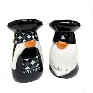 Salt and Pepper Shaker Set, Ceramic Salt and Pepper Shaker Set, Table Accessories, Cute Gnomes, Chef Design, Family Christmas Gifts, Black)