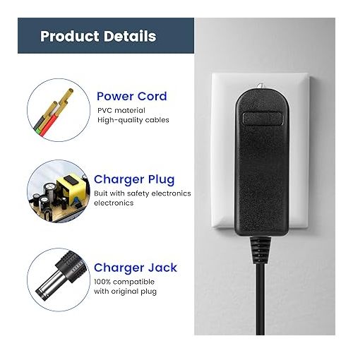  Charger for Bissell 20037 2054 2003 2003A 2003T 2003R Pet Stain Eraser Portable Wireless Clean Replacement for Bissell 1611736 Power Supply