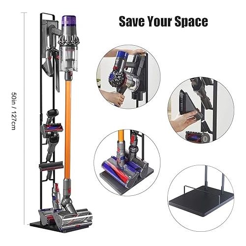  Foho Stand Compatible with Dyson Gen5 V15s V15 V12 Slim V11 V10 V8 V7 V6, Bracket, Floor Stand, Accessory Holder, Store and Organise, No Drilling