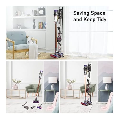  Foho Stand Compatible with Dyson Gen5 V15s V15 V12 Slim V11 V10 V8 V7 V6, Bracket, Floor Stand, Accessory Holder, Store and Organise, No Drilling