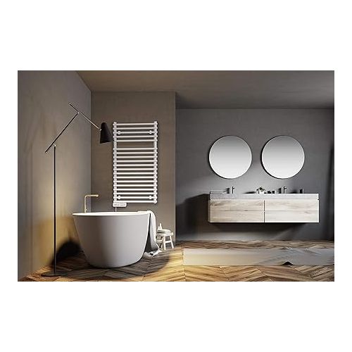  iVIGO PRO Electric Bathroom Radiator - Towel Warmer - Eco 450 Watt - Timer - Cable Reel