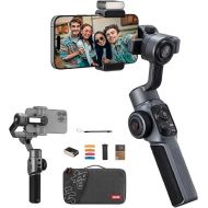 ZHIYUN Smooth-5S Combo [Official] iPhone Gimbal Stabiliser 3-Axis with Magnetic Lights, Smartphone Gimbal with Tripod, Mobile Phone Stabiliser for FilmIC Pro, Vlog, YouTube/TikTok Videos (Grey)