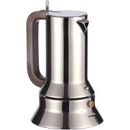 Alessi 3-Cup Espresso Coffee Maker in 18/10 Stainless Steel Mirror Polished with Magnetic Heat Diffusing Bottom