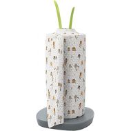 Intirilife Leaf Effect Kitchen Roll Holder - Free Standing Non Slip Kitchen Roll Holder 32.5cm Height in Green