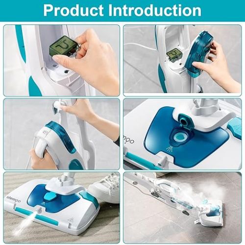  Stemoo 331641 Multifunctional Steam Cleaner, 19 Accessories, Eliminates 99.9%* of Viruses, Germs and Bacteria, Eco Cleaning without Chemicals