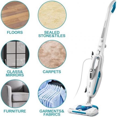  Stemoo 331641 Multifunctional Steam Cleaner, 19 Accessories, Eliminates 99.9%* of Viruses, Germs and Bacteria, Eco Cleaning without Chemicals