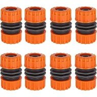 CL-Link 8 pcs Hose Connector Double Plug Hose Connector for 1/2 Inch Garden Hoses Garden Hose Connector Kit