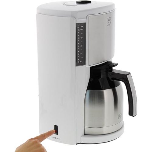  Melitta Look III Therm Selection 1011-11 wh, filter coffee machine with thermos, AromaSelector, white