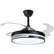 Bel Air Home - Robin Ceiling Fan with DC Motor and Removable Blades with LED Light 36W (3000K 4000K 6500K) with Remote Control (Black)
