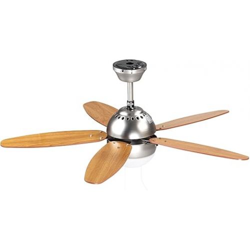  Sichler Haushaltsgerate Ceiling Light: Ceiling Fan with Wooden Blades and Light, Diameter 92 cm (Shipping Return) (Ceiling Lighting with Fan, Kitchen Fan with Lamp, Winter)