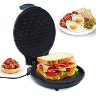 Electric Table Grill, Uten Double Frying Pan Grill with Non-Stick Surface, Adjustable Thermostat, 30 cm Frying Area, 1200 W Quick Heating, BBQ Grill for Pizza, Sandwich, Steak