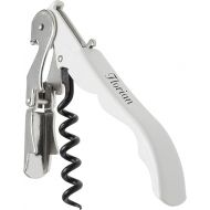 Pulltex Sommelier Knife Pulltaps Slider White with Laser Engraving Double Lever Corkscrew Metal