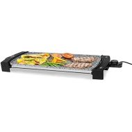 Cecotec Rock&Water Electric Grill Plate 2000.RockStone Cladding, Adjustable Thermostat, Dishwasher Safe, 40 x 20 (2150 W, Grey and Black)