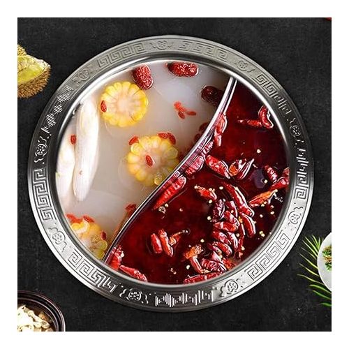  Fondue Pot, Split Hot Pot, Non-Stick Extra Thick for Home Use