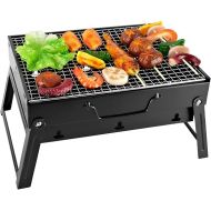 SunJas BBQ Gills Charcoal Grill Folding Grill Table Grill Portable Travel Grill Outdoor Picnic Camping Grill Size 43.5 x 29.5 x 23 cm