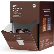 My Coffee Cup - Mega Box ESPRESSO FORTISSIMO - Organic Coffee I 100 Coffee Capsules for Nespresso®³ Capsule Machines I 100% Industrial Compostable and Sustainable - 0% Aluminium