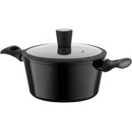 FLORINA Aluminium Pot (2.6 L) 20 cm, Cooking Pot Magnum with Silicone Glass Lid, Non-Stick Coating, Pot with Soft Touch Handles, Pasta Pot, Soup Pot, Meat Pot, for All Types of Cookers and Induction