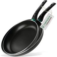 FACKELMANN Chefkoch Bielefeld Frying Pan Set Diameter 24 + Diameter 28 cm with Non-Stick Coating - Aluminium Pans Extra Light - Suitable for All Hobs Including Induction