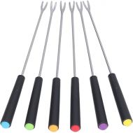 Pack of 6 9.1 Inch Fondue Sticks Fondue Forks Fondue Stainless Steel Durable Long Forks for Cakes, Chocolate, Fruit, Cheese Fondue, Stainless Steel Fondue