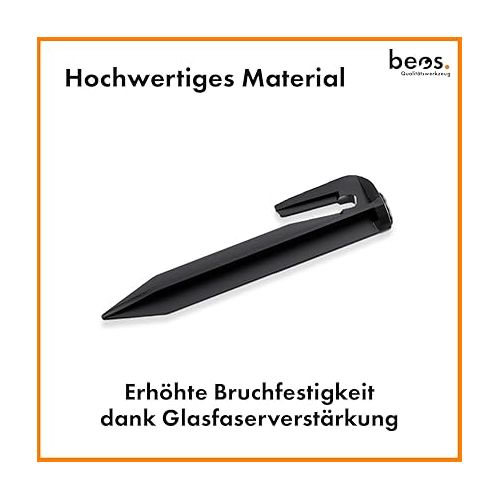  BEOS® Premium Ground Pegs for Robotic Lawnmower Boundary Cable - 250 Fibreglass Reinforced Ground Hooks - Ground Spikes for Boundary Wire - Compatible with Worx, Gardena, Husqvarna, Bosch, Stihl Lawn