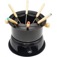 FBWSM Deluxe Fondue Set, Multifunctional Mini Cheese Chocolate Fondue with 6 Stainless Steel Forks