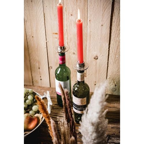  Michael Noll Candle Holder Bottle Wine Bottle Aluminium Silver - Candle Holder Metal Candle Holder - Set of 5 / Set of 10 / Set of 20 / Set of 50 (5)