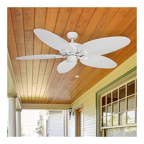  Honeywell Ceiling Fans Duval 50206 Deckenventilator fur Innen- und Außenbereich, 132 cm, Weiß