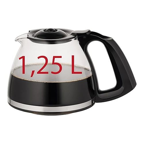  Moulinex FG360811 Glas-Kaffeemaschine Subito edelstahl Matt, Schwarz, 15 Tassen