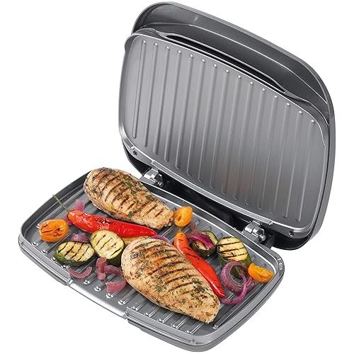  Salter EK4366 Cosmos Electro Health Grill, Table Grill, Electric Grill 1000 W, Mini Grill-Electric, Non-Stick Coating, Removable Drip Tray, Meat, Vegetables, Paninis, Steak Grill