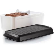 massway Bread Bin with Practical Box Separator, BPA-Free, Stylish Bread Box with Lid, Long Storage and Fresh - 32 x 16 x 15 cm