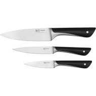 Jamie Oliver by Tefal K267S3 3-Piece Knife Set, Chef's Knife, Utility Knife, Paring Knife, High Cutting Performance, Distinctive Design, Durable Blades, Stainless Steel/Black