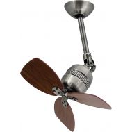 Vaxcel Toledo Innovative Wall-Mounted / Ceiling-Mounted Fan Casing Colour Antique Tin / Blade Colour Walnut