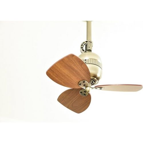  Vaxcel Toledo Innovative Wall-Mounted / Ceiling-Mounted Fan Casing Colour Antique Tin / Blade Colour Walnut