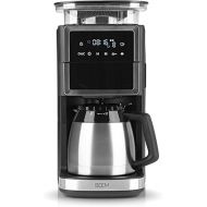 BEEM FRESH-AROMA-PERFECT III Filter Coffee Machine with Grinder - Thermo | Stainless Steel | With Insulated Jug & Aroma Plus Function | Permanent Filter & 24-H-Timer | 1000 W | Up to 10 Cups