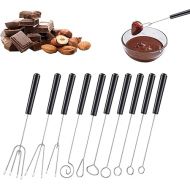 Estink Make your own chocolates, chocolate fork, 10 pieces, chocolate fork, DIY baking, stainless steel chocolate diving fork set for handmade chocolates, fruit, candy, cake, fondue, truffles