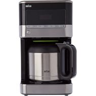 Braun Household PurAroma 7 Kaffeemaschine KF 7125 - Filterkaffeemaschine mit Thermoskanne und Timer-Funktion, Kaffeezubereiter fur einzigartiges Aroma, 1000 Watt, Schwarz/Edelstahl