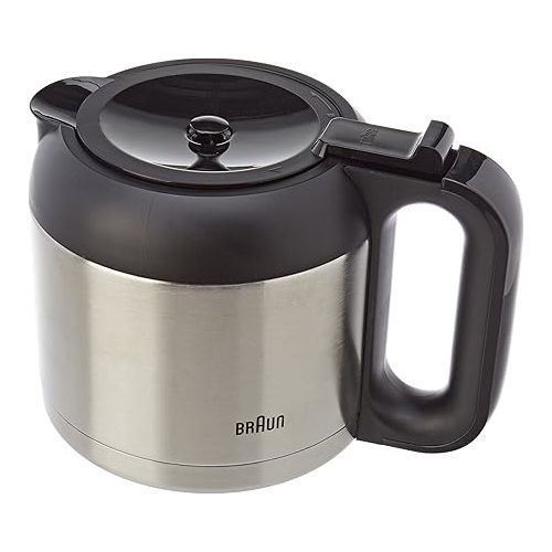  Braun Household PurAroma 7 Kaffeemaschine KF 7125 - Filterkaffeemaschine mit Thermoskanne und Timer-Funktion, Kaffeezubereiter fur einzigartiges Aroma, 1000 Watt, Schwarz/Edelstahl