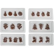 UNOLD Six Christmas Chocolate Moulds Casting Moulds 4866799 | Ideal for Unold Chocolatier Christmas New Year's Eve Fondue Baking Moulds Chocolate Chocolate Moulds