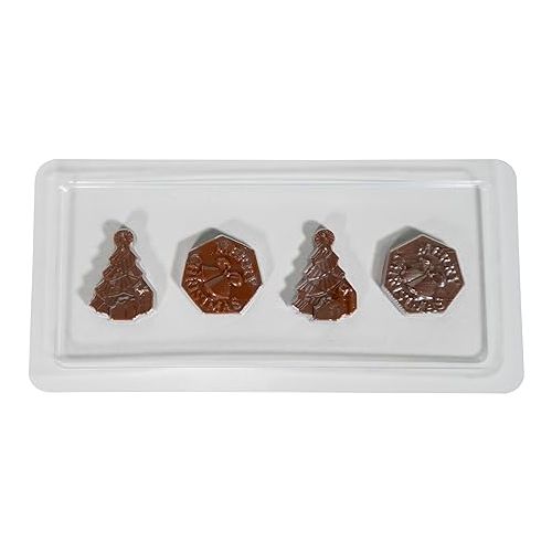  UNOLD Six Christmas Chocolate Moulds Casting Moulds 4866799 | Ideal for Unold Chocolatier Christmas New Year's Eve Fondue Baking Moulds Chocolate Chocolate Moulds