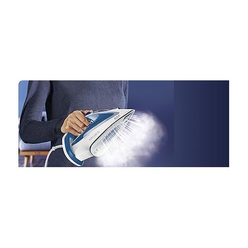  Tefal FV5751 Durilium Plus Iron Steam Iron, 220 g Steam Boost, 2700 W, Test Winner 2019 Best Ironing Sole, Durilium AirGlide Sole with Three Steam Zones, Self-Cleaning Function, Anti-Limescale System