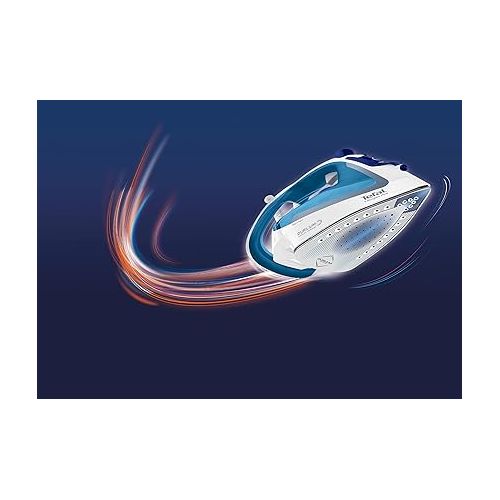  Tefal FV5751 Durilium Plus Iron Steam Iron, 220 g Steam Boost, 2700 W, Test Winner 2019 Best Ironing Sole, Durilium AirGlide Sole with Three Steam Zones, Self-Cleaning Function, Anti-Limescale System