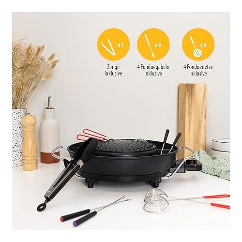  Tristar Korean Grill & Hot Pot - 36 cm Diameter - 3 L Capacity - 4 People - 220 °C - Black