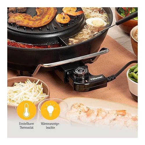  Tristar Korean Grill & Hot Pot - 36 cm Diameter - 3 L Capacity - 4 People - 220 °C - Black