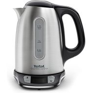 Tefal Kabelloser Wasserkocher aus Edelstahl, 1,7 l, 2400 W, 7 Temperaturen einstellbar von 60 bis 100°, Digitalbildschirm, Warmhalten 60 min, Express Control KI240D10