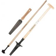 SHW-FIRE Professional Weed Removal Kit - Short Punch, Long Cutter and Grout Scraper. Forged from Special Steel With Wooden Handle