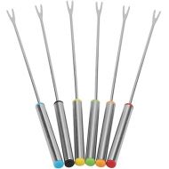 BGDR Fondue Forks, Stainless Steel Chocolate Cheese Dessert Fondue Pot Forks Kitchen Tool Tableware (6pcs/set)