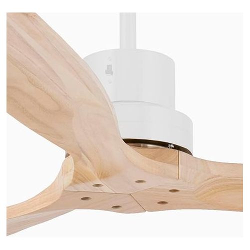  Faro Lantau Large White Pine Ceiling Fan DC Smart 6 Speeds